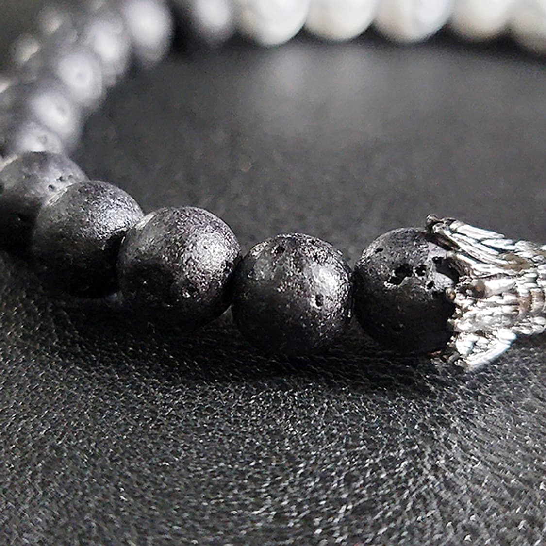 Coreguard 바솔트 히울라이트 8mm 남자 빈티지 용 원석 팔찌 상품이미지2