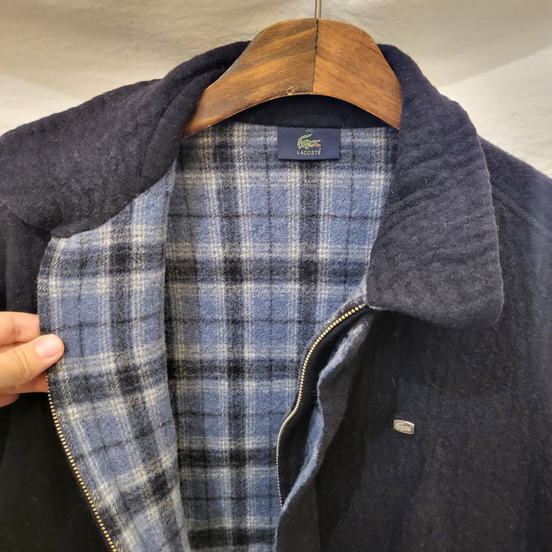 라코스테 블랙 울 코치 자켓 상품이미지5