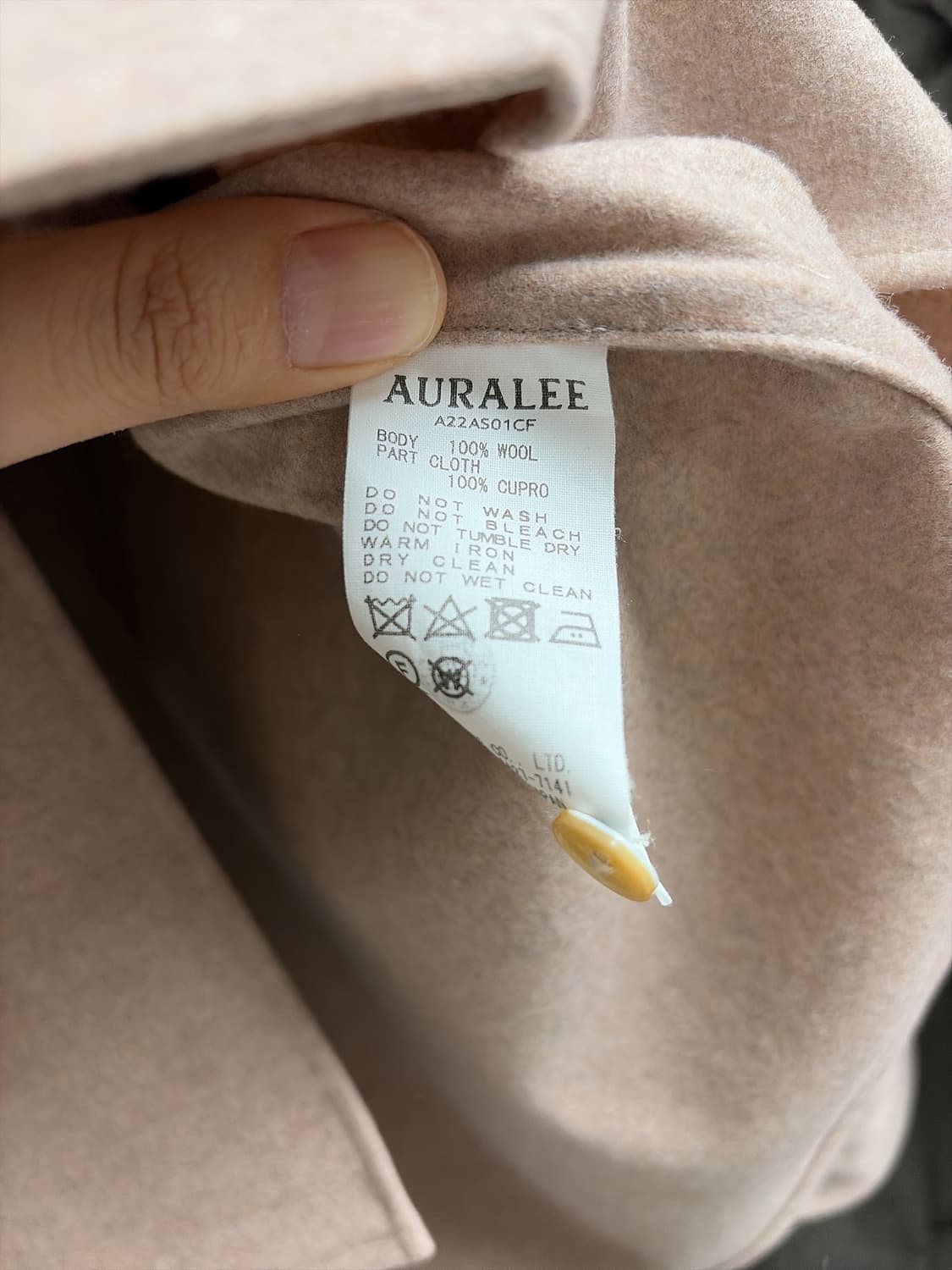 오라리 울 풀링 플란넬 셔츠 5사이즈 상품이미지3