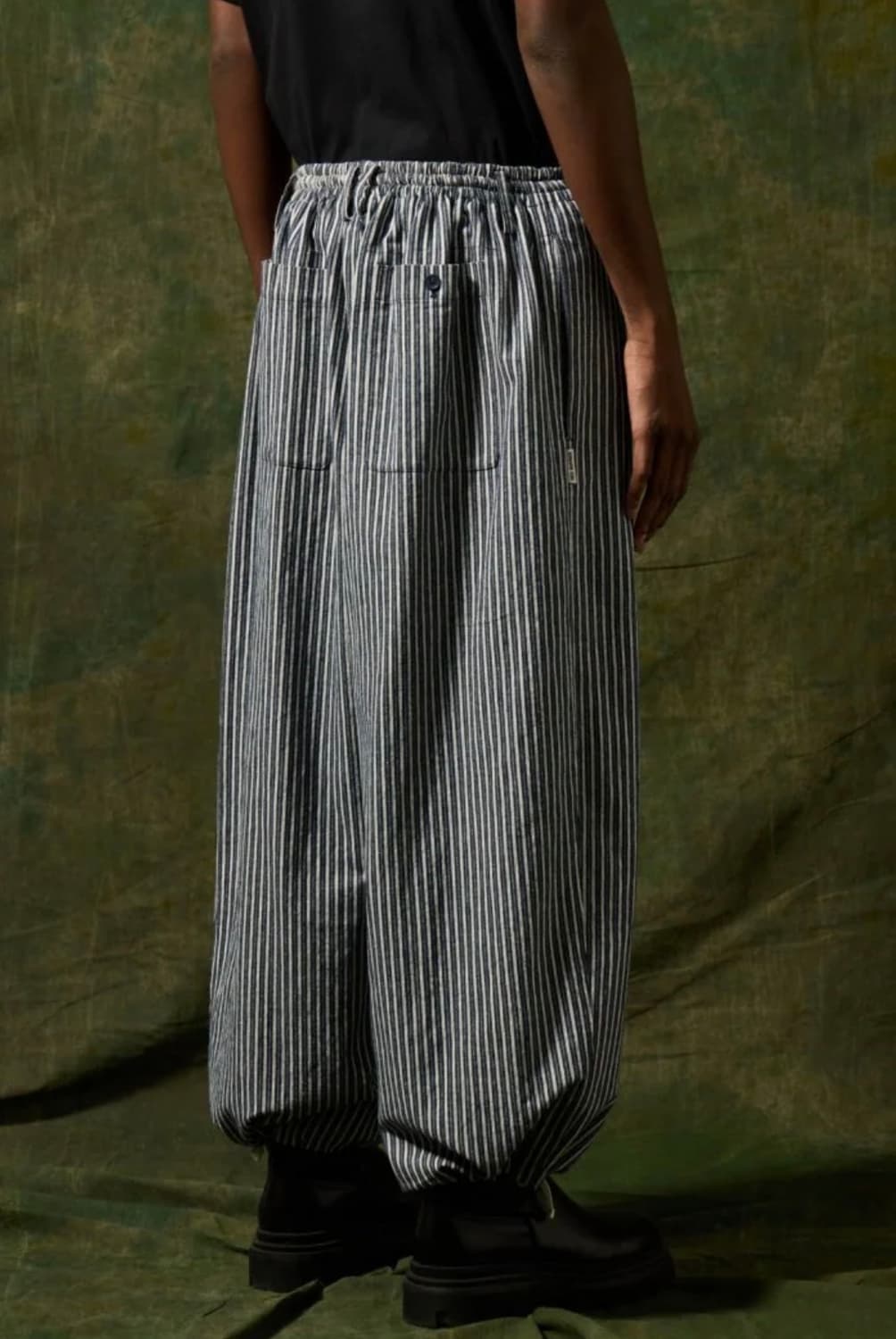 (82)헤드메이너 X 커스텀멜로우 인디고 스트라이프 주도 팬츠 상품이미지3