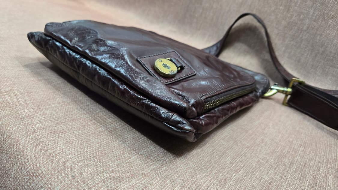 소가죽 브라운 크로스백 앤틱메탈 상품이미지2