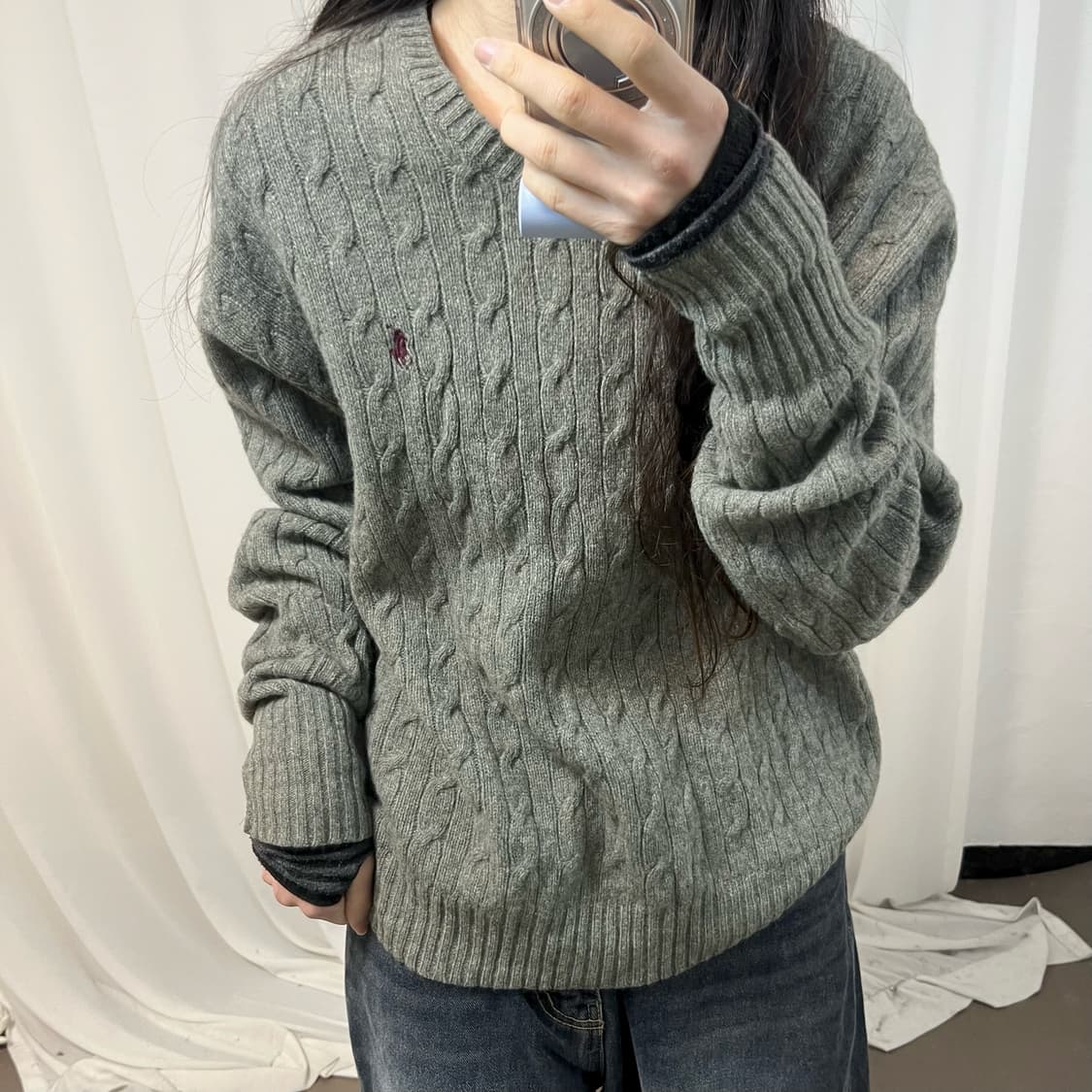 Polo Grey Cable Knit 상품이미지3