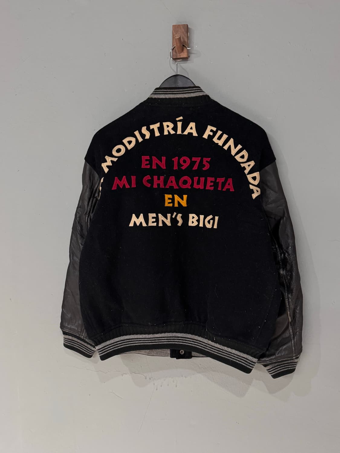 90s Men's BIGI 맨즈비기 레터링 울 바시티자켓 상품이미지1