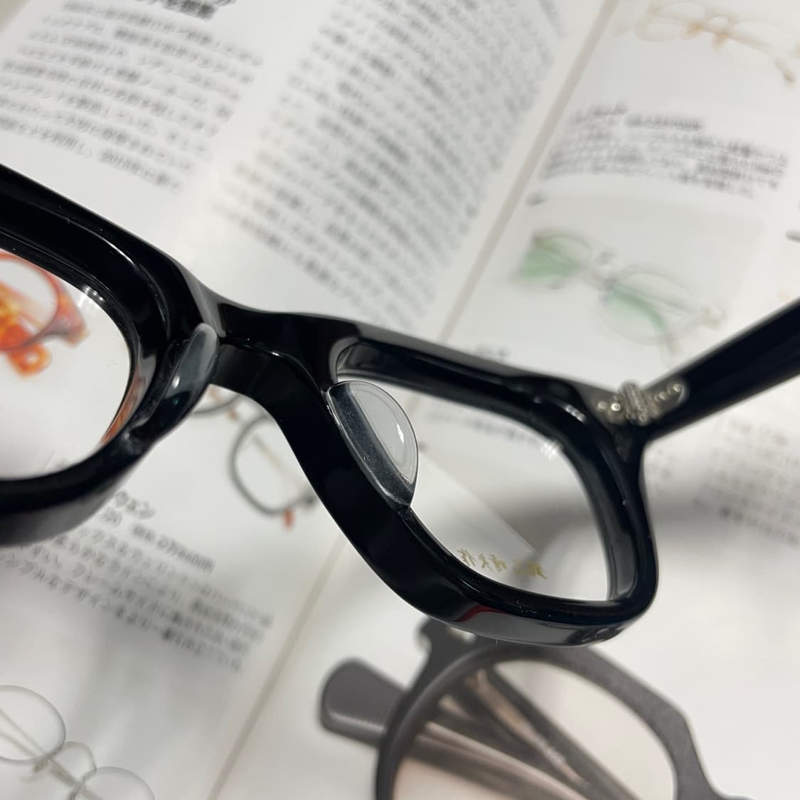 銘品晴夫作 메힌 하루오사쿠 셀룰로이드 일본 블랙 뿔테 안경 상품이미지8