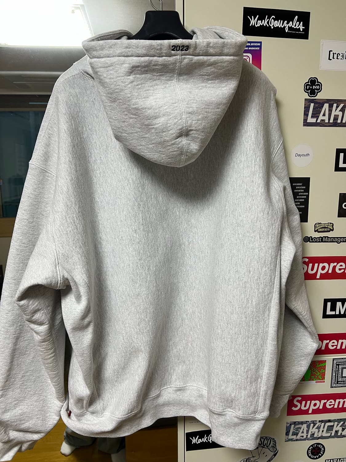 XL슈프림 23fw 박스로고 후드 애쉬그레이 상품이미지3