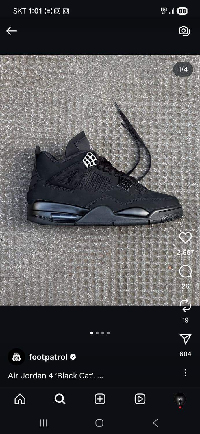 [290] 나이키 에어 조던 4 레트로 블랙캣 상품이미지2