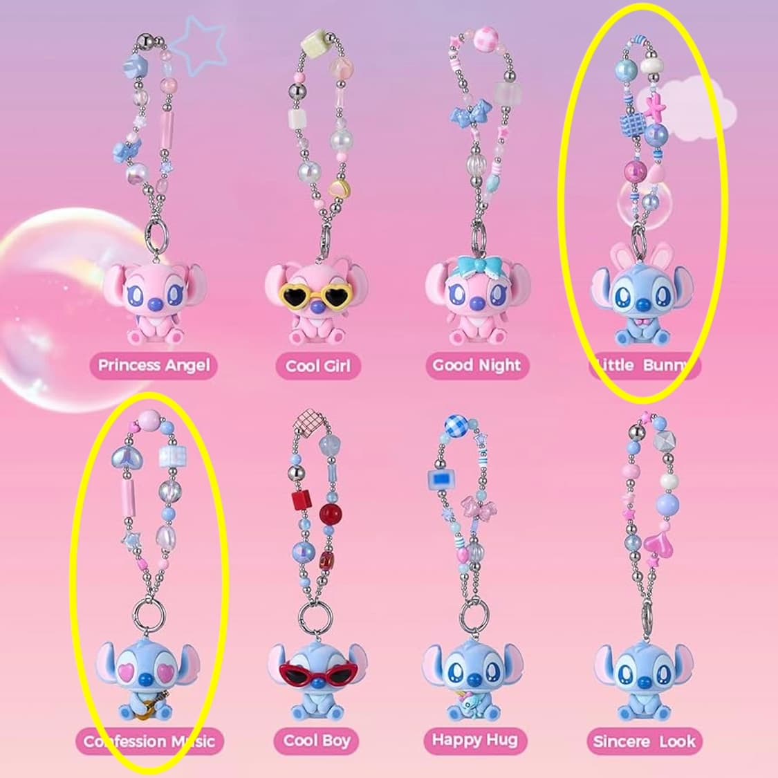 미니소 디즈니 스티치 고백 시리즈 피규어 키링 키홀더 상품이미지2