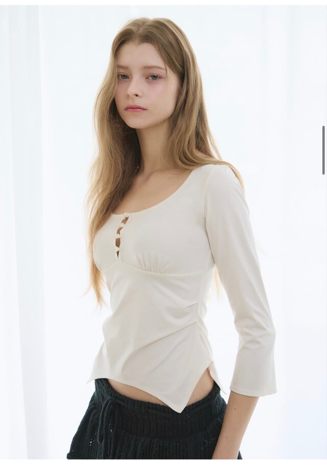 레이즈미야 슬림탑 reisemiya ARIN SILKY BUTTON SL 상품이미지3