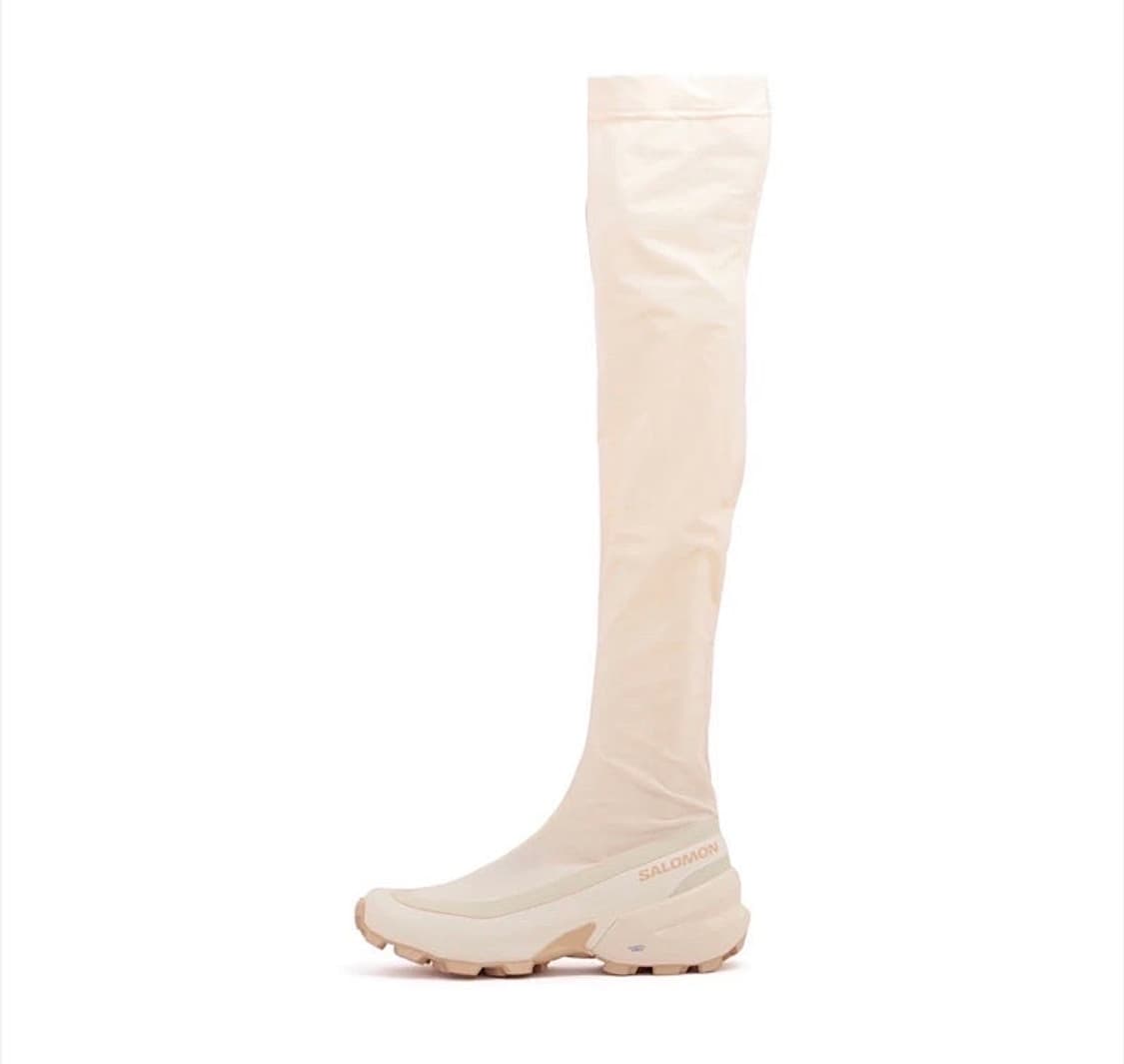 (정품/새상품) MM6 X 살로몬 여성 바닐라 크림 타이 하이 부츠 상품이미지7