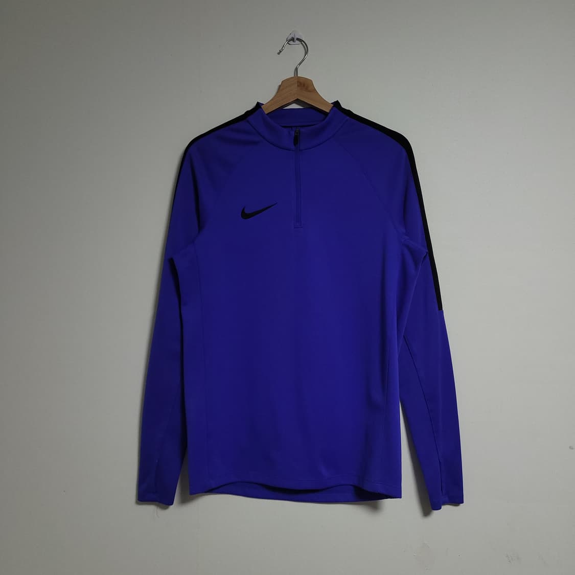 (M) NIKE 나이키 드라이핏 블루 컬러 하프집업 긴팔 티셔츠 상품이미지1