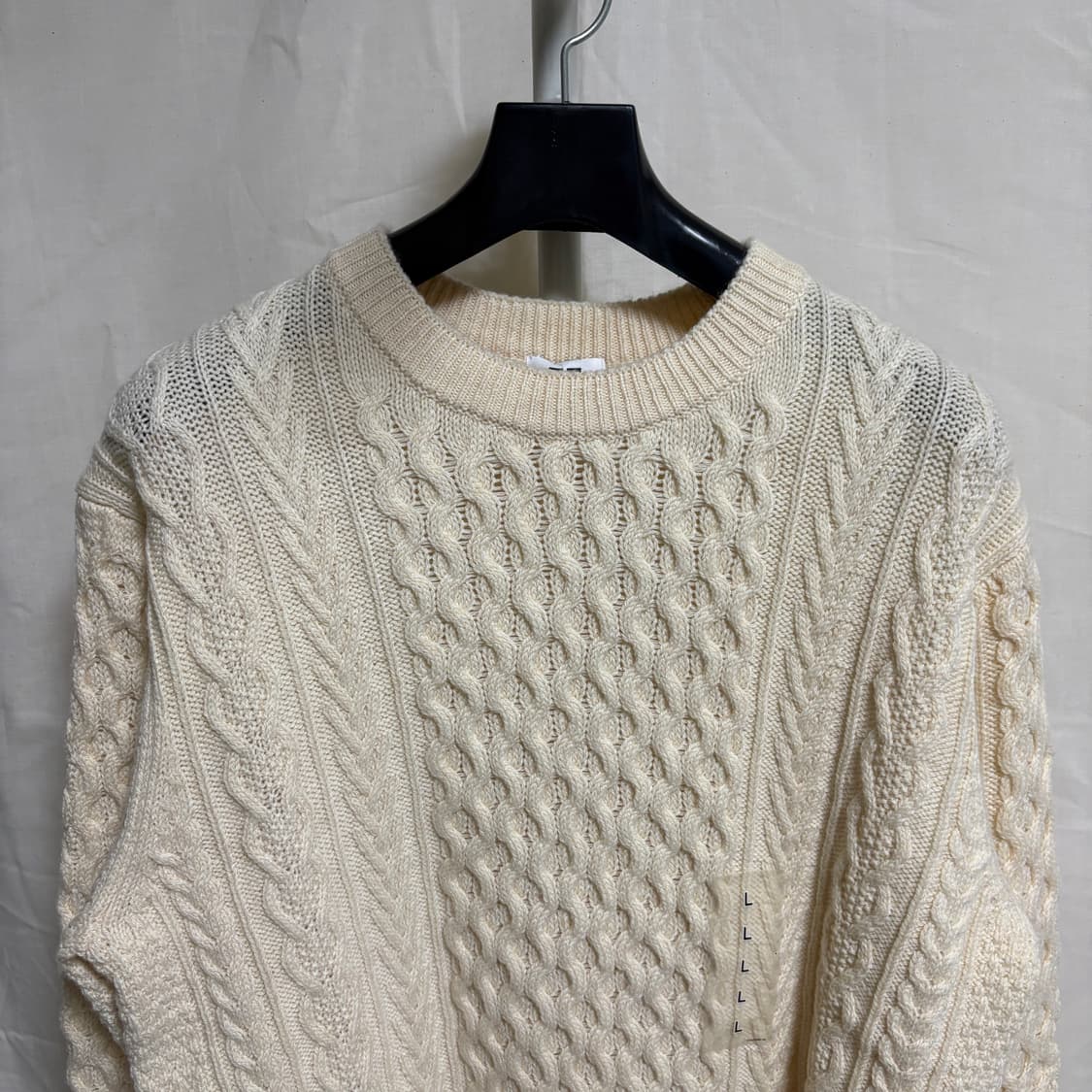 (새제품) 유니클로 피셔맨 케이블 니트 / 아이보리, L 상품이미지2