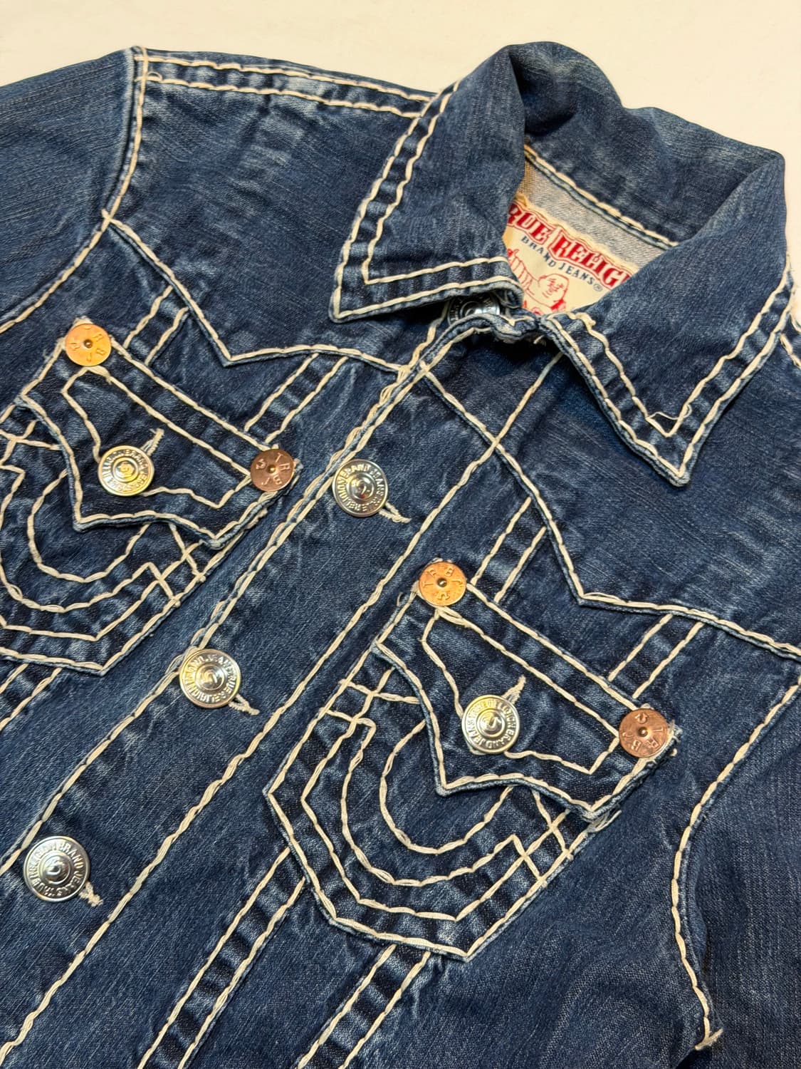 트루릴리전 지미슈퍼티 스티치 데님자켓 청자켓 상품이미지2