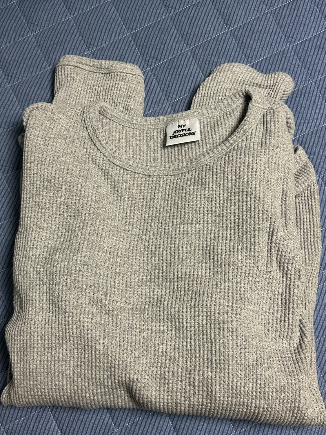 Mjd 와플 롱슬리브 그레이 m 상품이미지3