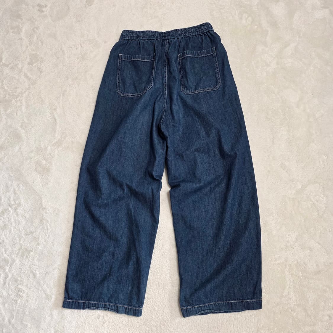 (M)스파오 투턱 와이드 밴딩 데님 상품이미지3