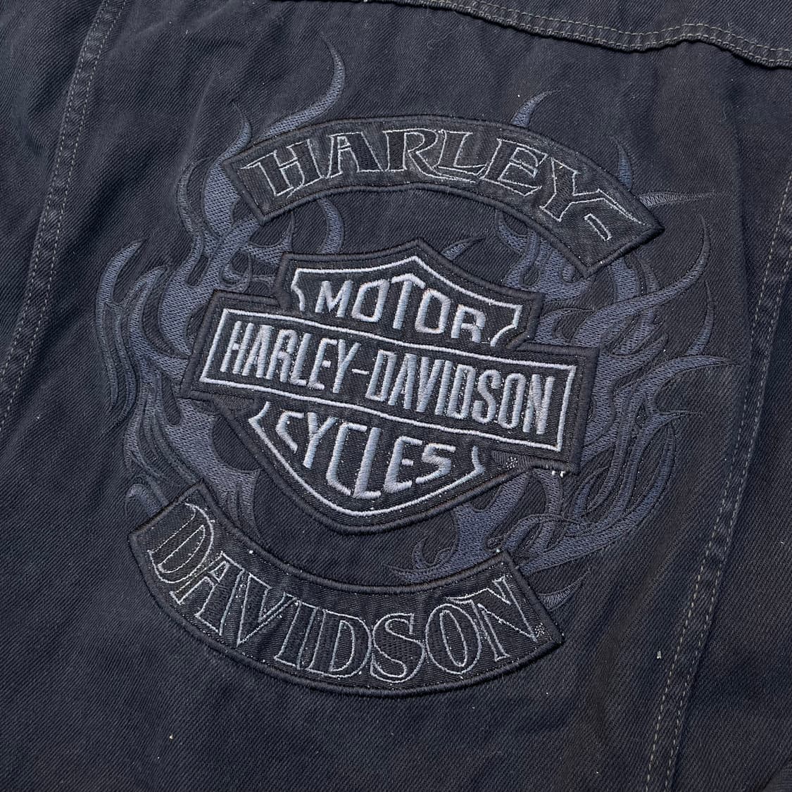 할리데이비슨 빅로고 흑청 데님자켓 상품이미지8