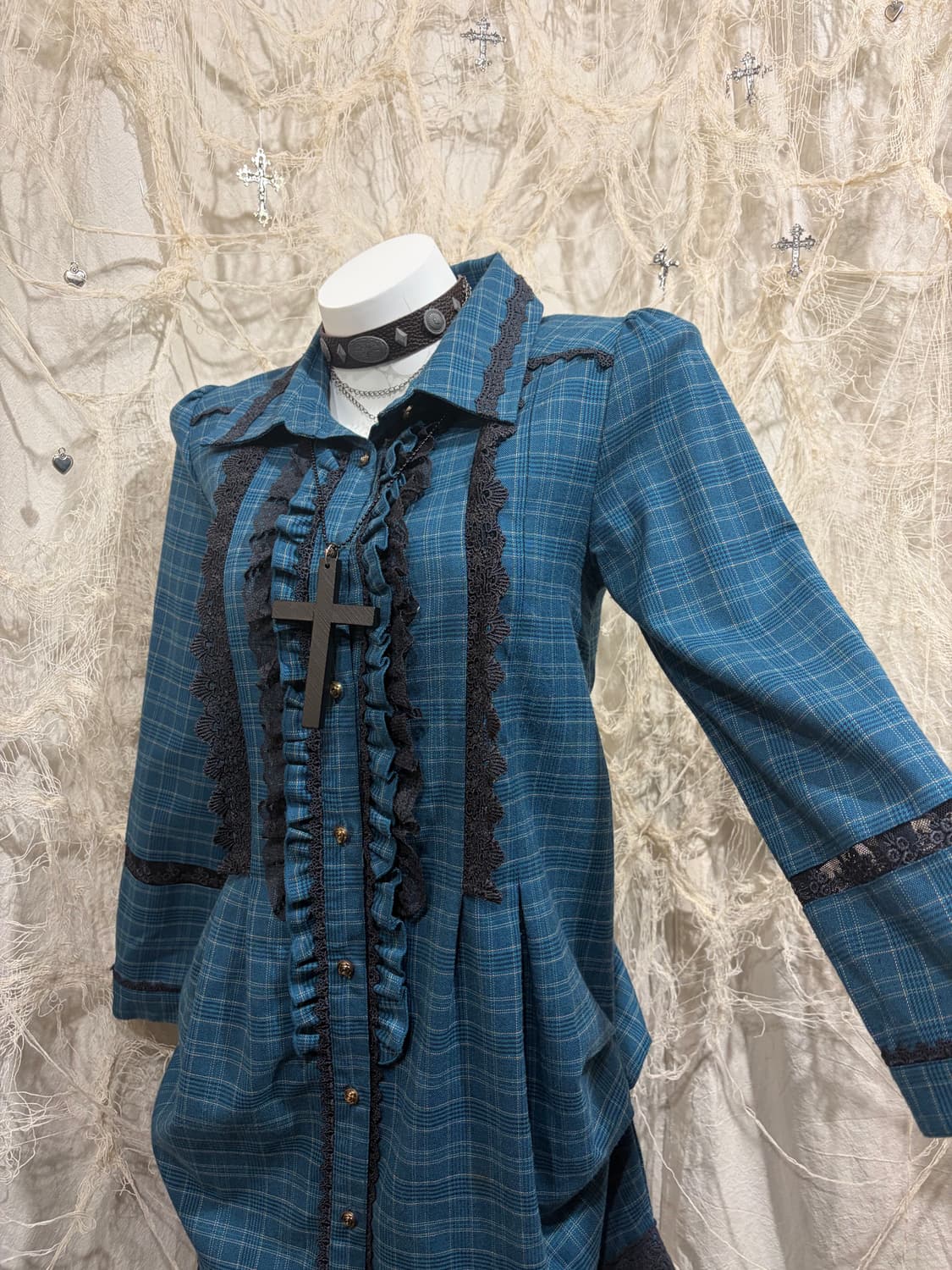 AXES FEMME Gothic lace antique one piece 상품이미지5