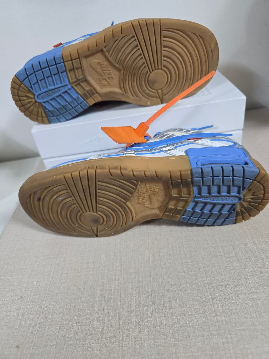 나이키 오프화이트 에어러버덩크 실버블루 255 상품이미지4