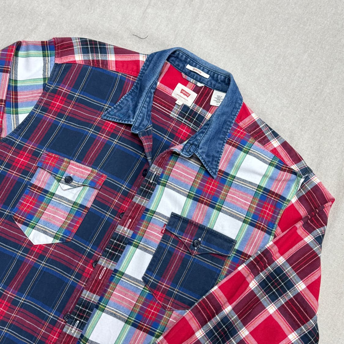 리바이스 아수라 멀티컬러 체크셔츠 L 상품이미지2