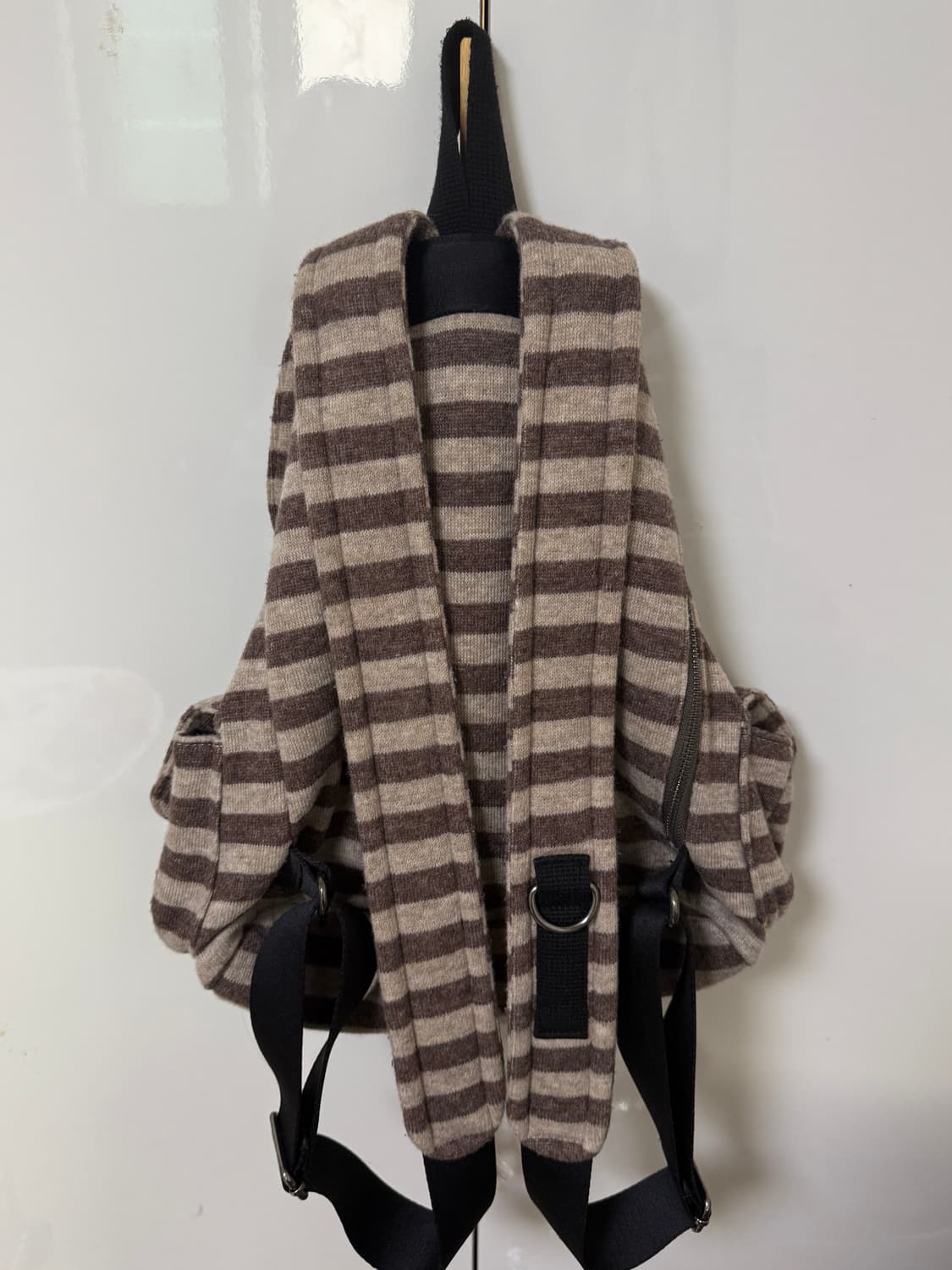 텐스댄스(파히섬) 스트라이프 백팩 브라운 상품이미지2