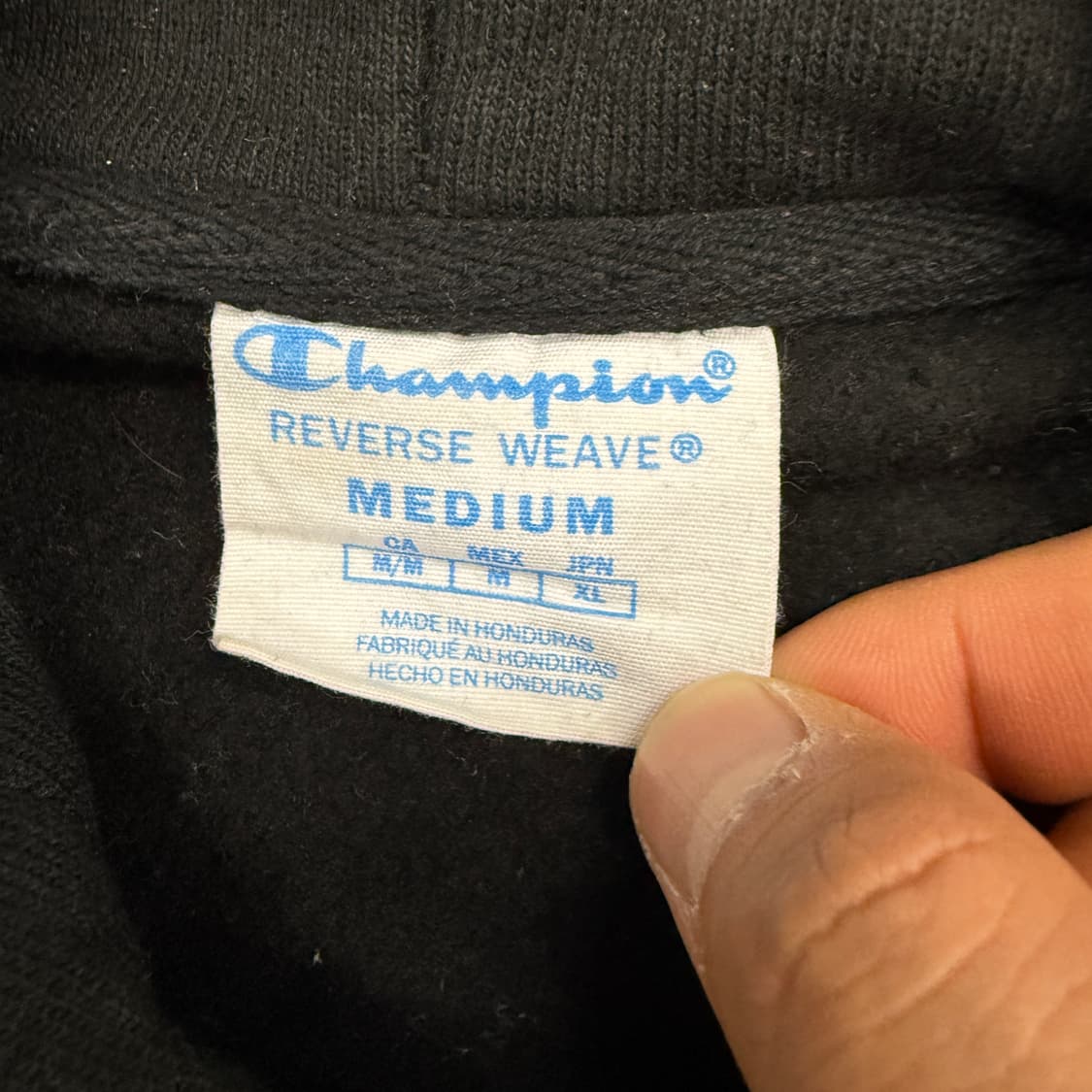 (M)챔피언 Champion 리버스위브 후드티셔츠(블랙) 상품이미지2