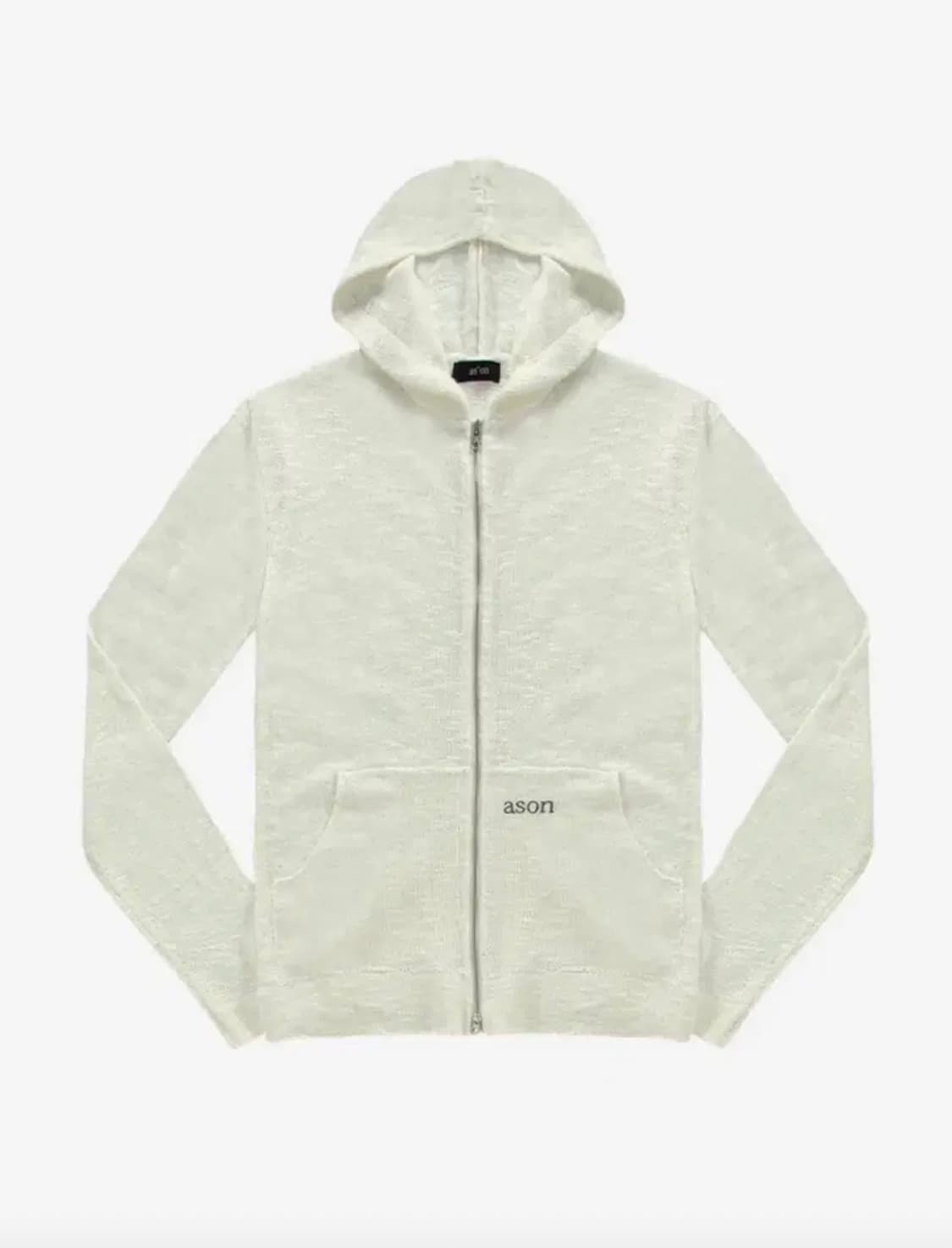 애즈온 쿠마 후드집업 아이보리 상품이미지2