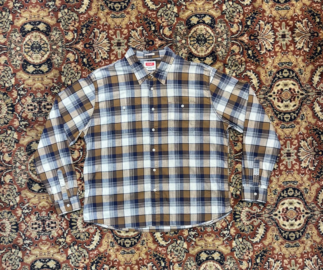 빈티지 랭글러 체크 플란넬 셔츠 XXL (602) 상품이미지2