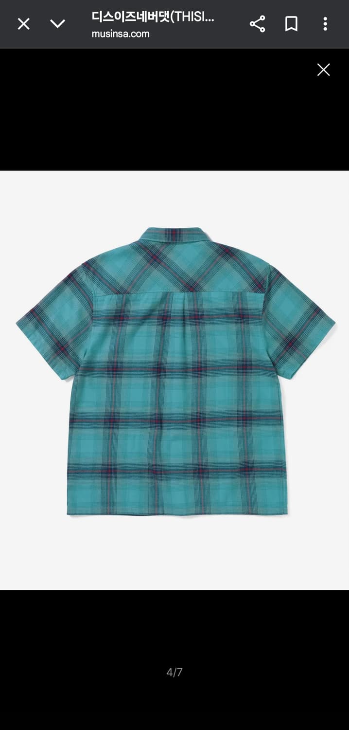 디스이즈네버댓 옴브레 반팔 체크셔츠 상품이미지3