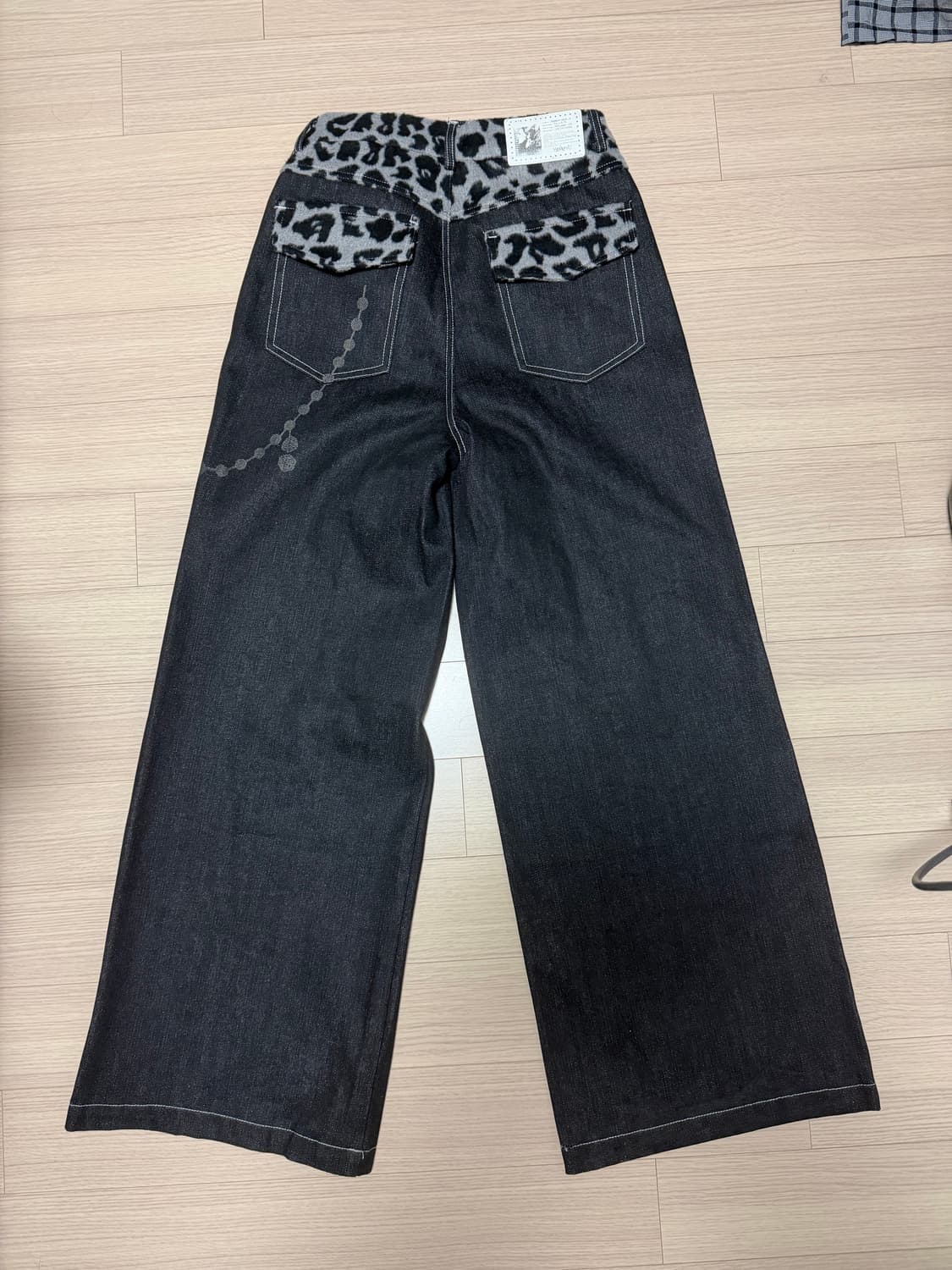 비엑세스 Panther Patchwork Black Baggy Deni  상품이미지6