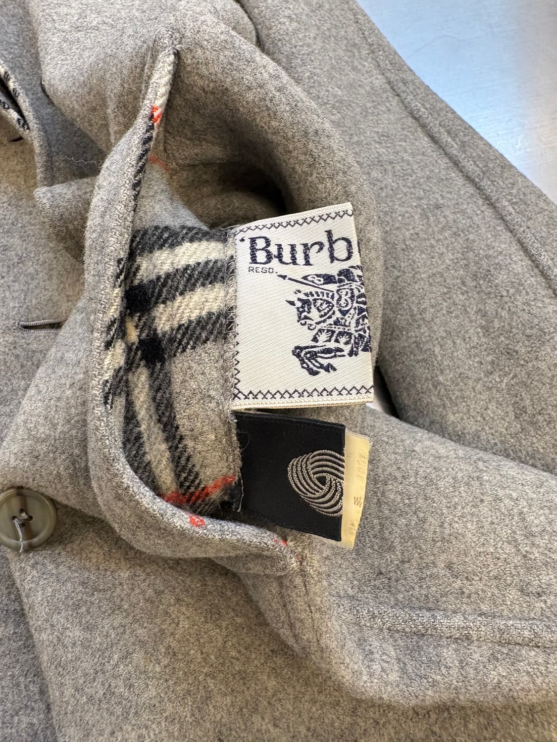 버버리 빈티지 울 체크 리버서블 코트 상품이미지5