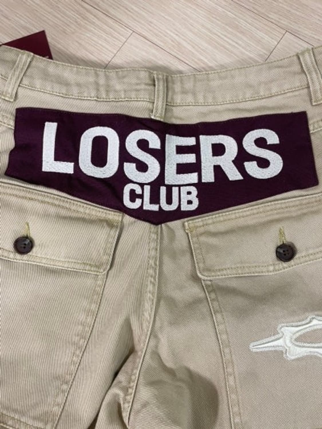 루저스클럽 멀티 카고포켓 와이드 면팬츠 베이지 2 (M) 사이즈 상품이미지3