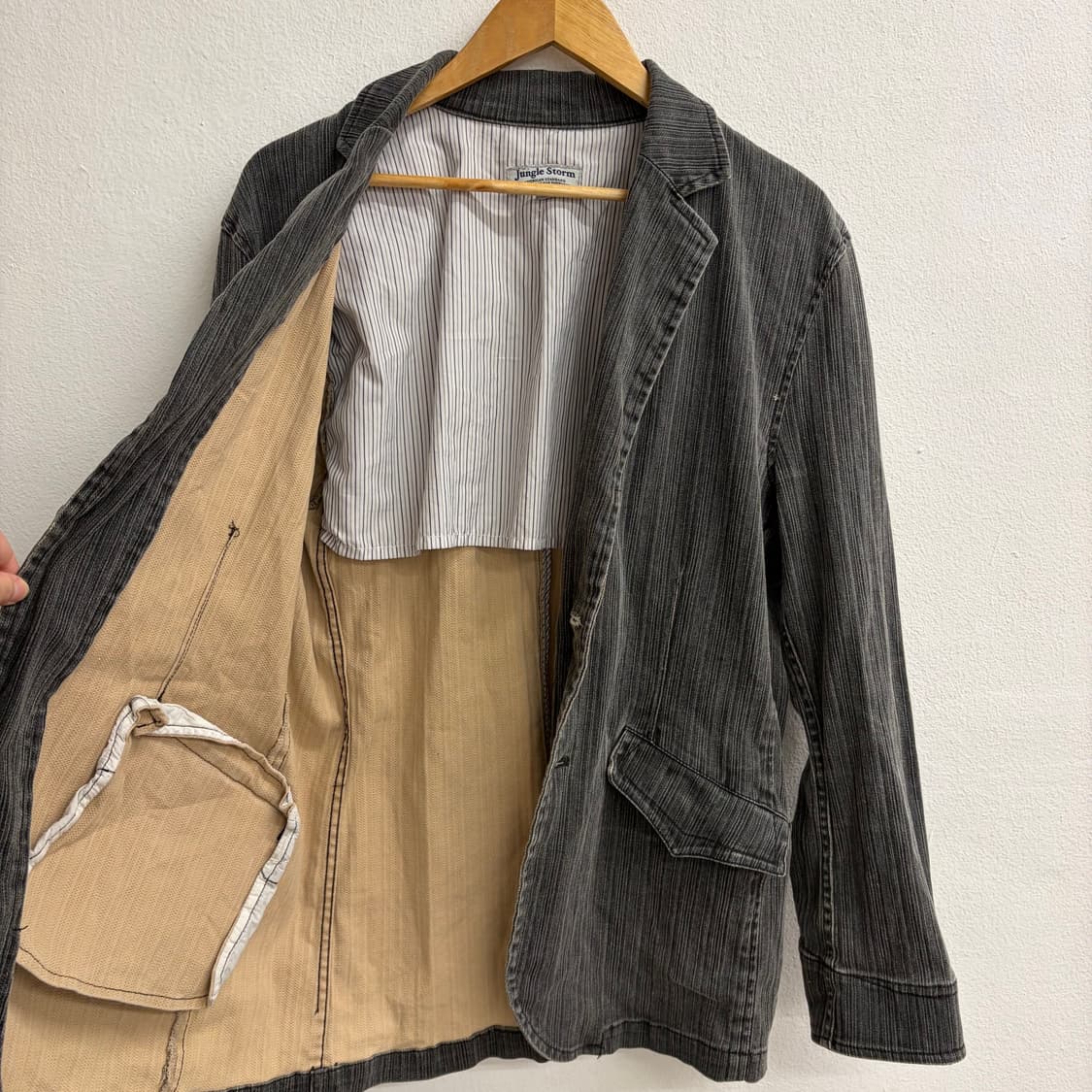 정글스톰 빈티지 스트라이프 블레이저 재킷(XL) 상품이미지6