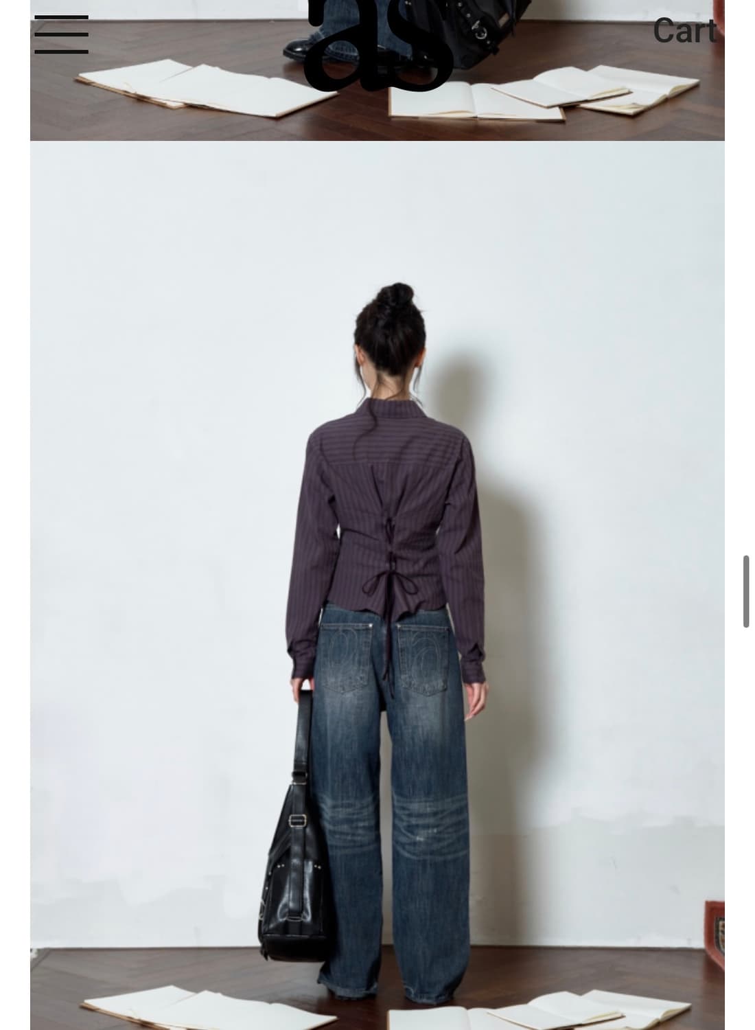 ASON NIKO CORSET SHIRT / DARK-PURPLE 상품이미지8
