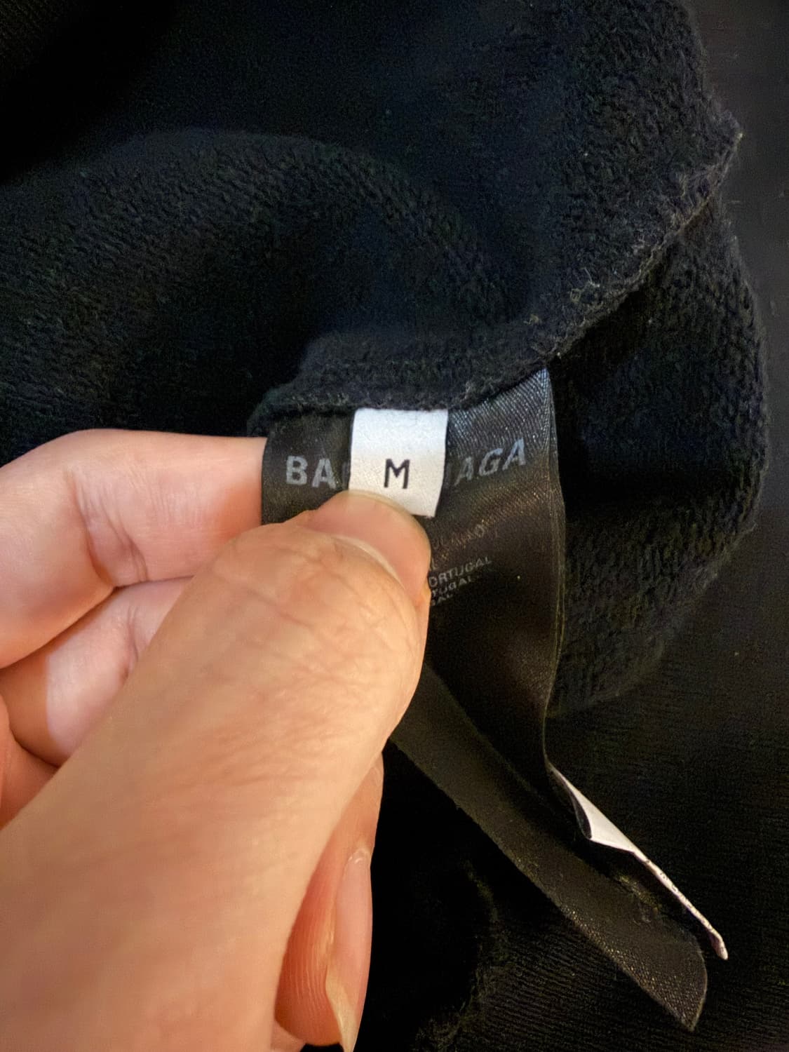 [M] 발렌시아가 파리 자수로고 맨투맨 블랙 상품이미지4