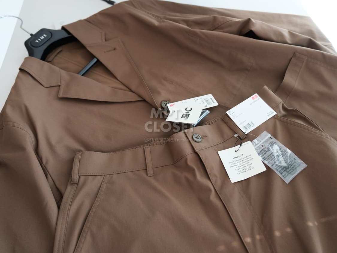 [XL,L] 유니클로C 25ss 워크자켓&팬츠 셋업 34brown 상품이미지2