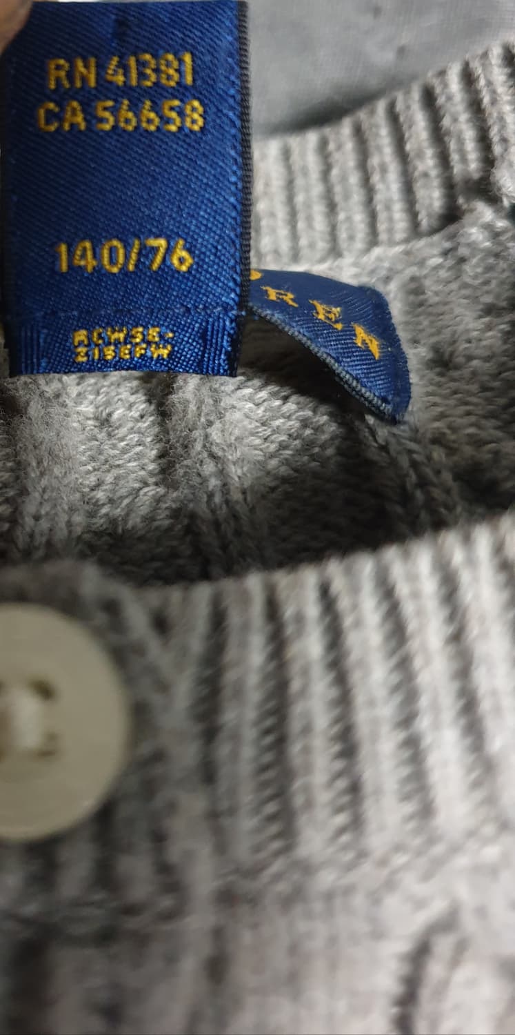 폴로랄프로렌 키즈 미니케이블 코튼 가디건 그레이 (8-10) 상품이미지4