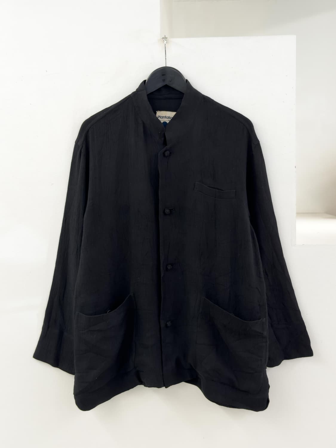 90s 이세이미야케 plantation 스탠드카라 린넨 자켓 상품이미지2
