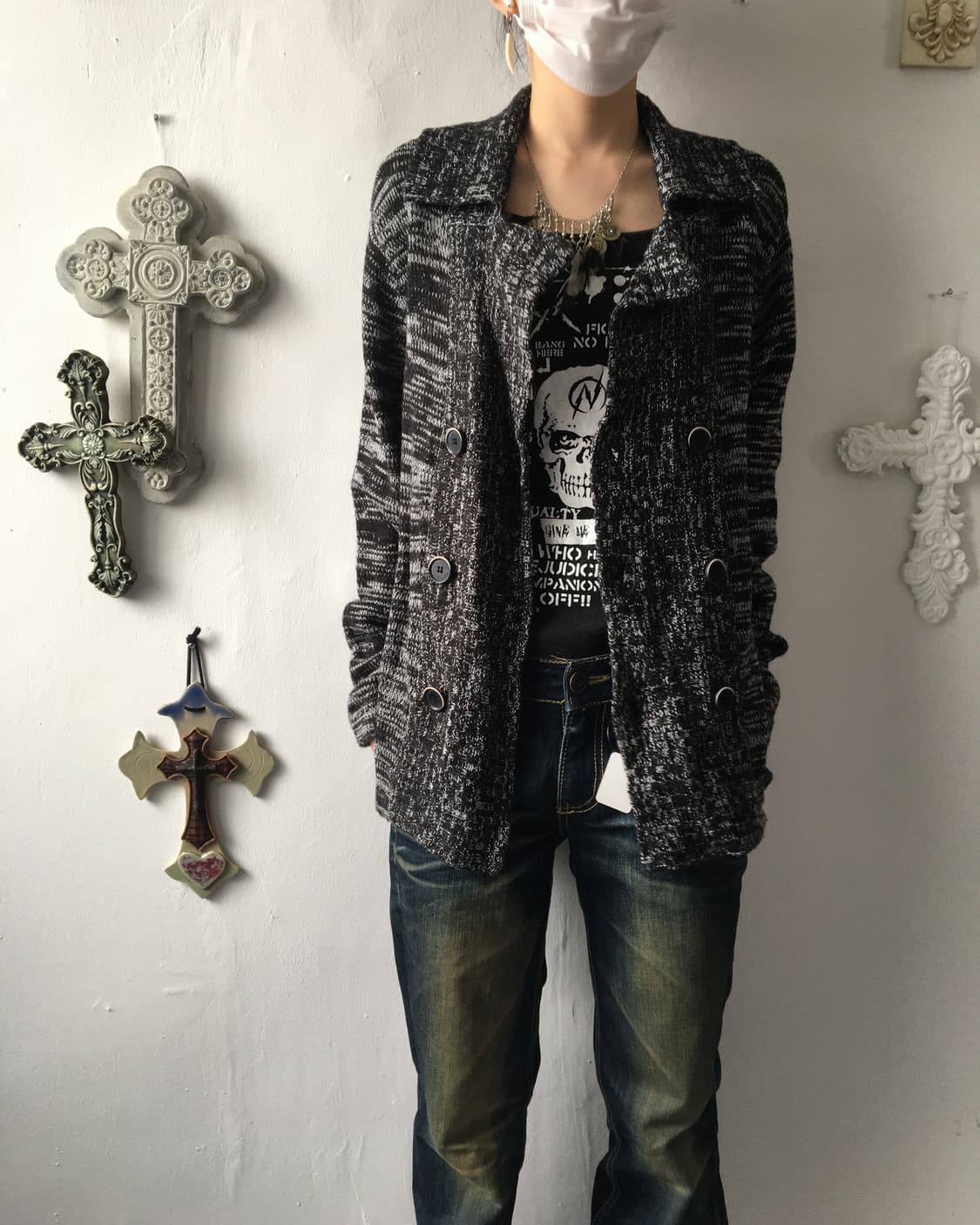 Double button knit cardigan 상품이미지8