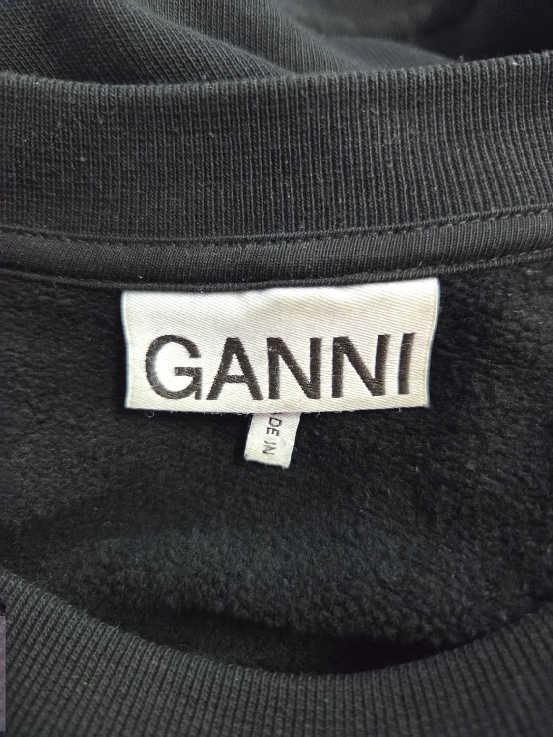 GANNI 가니 소프트웨어 로고 맨투맨 블랙 상품이미지4