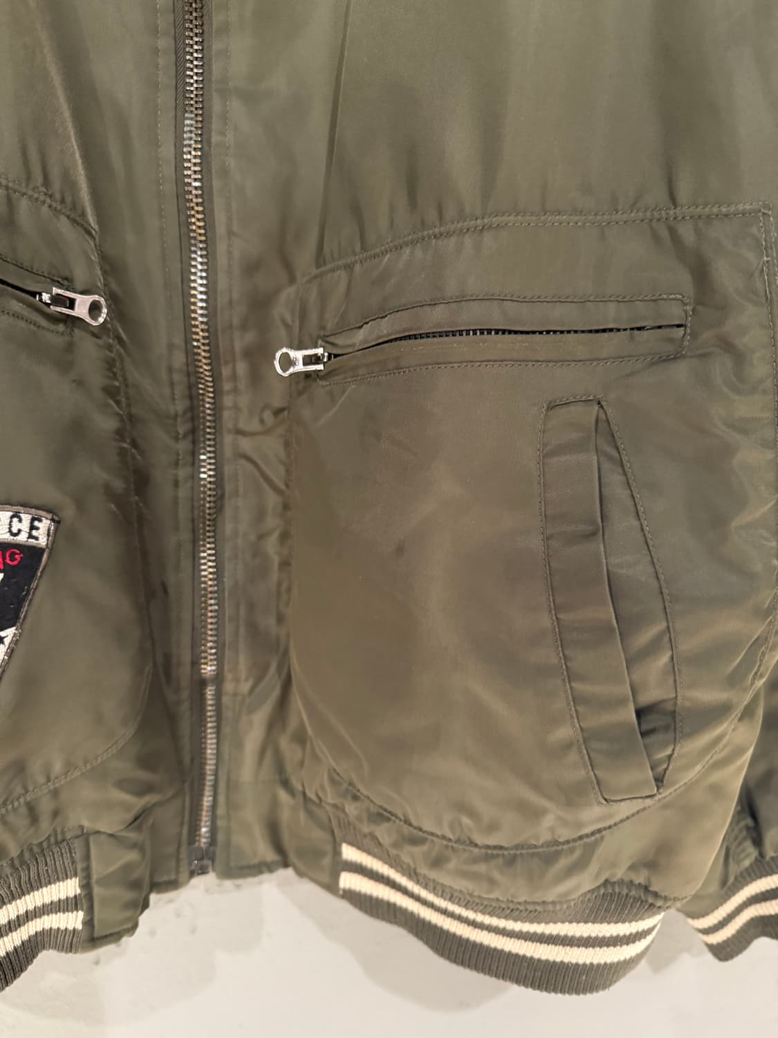 patch point line detail flight jumper 상품이미지10