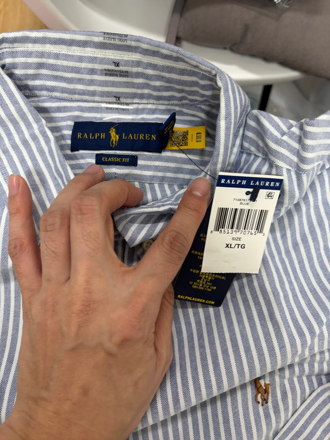 폴로 랄프로렌 스트라이프 셔츠 XL 새제품 / 폴로 셔츠 XL 상품이미지3