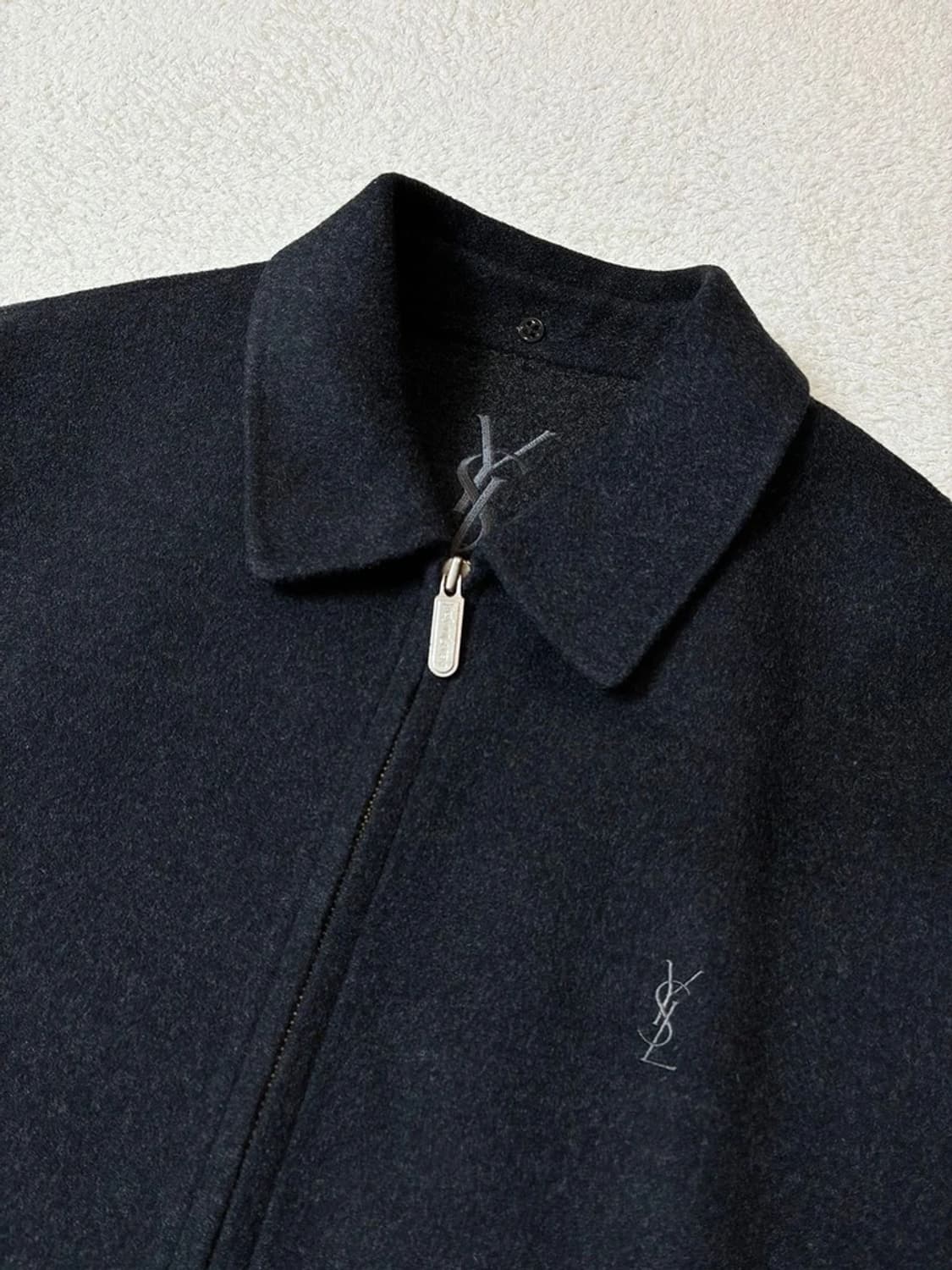 이브 생로랑 뿌르 옴므 로고 울 블루종 자켓 PN6897 상품이미지3