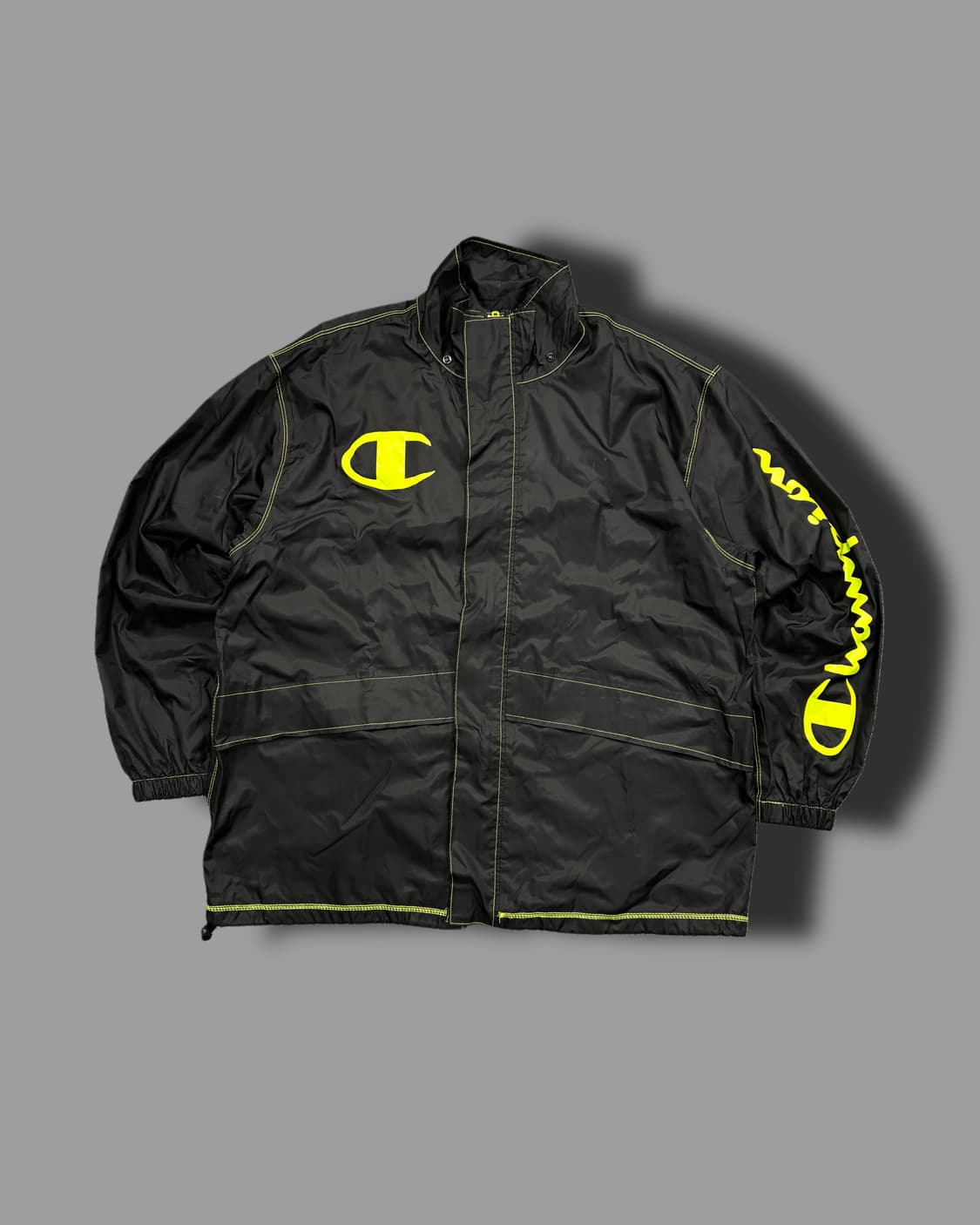 챔피온 제펜 형광 빅로고 바람막이 XL 상품이미지4