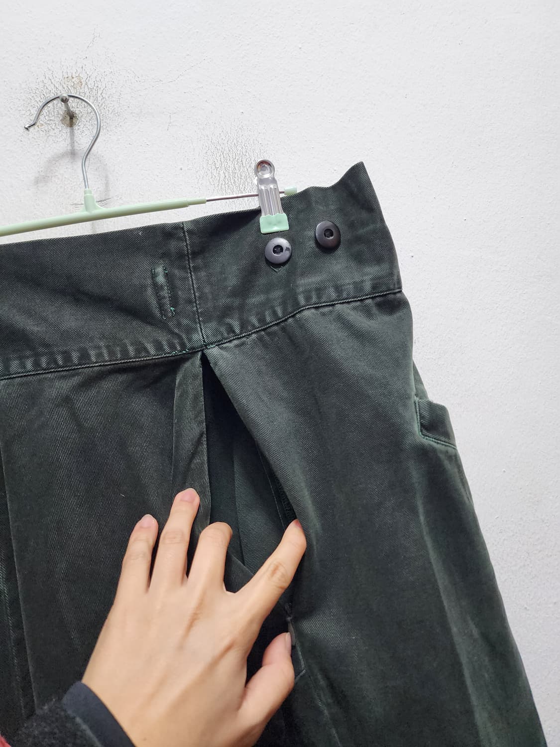 배정남st 청녹색 항아리 바지 상품이미지4