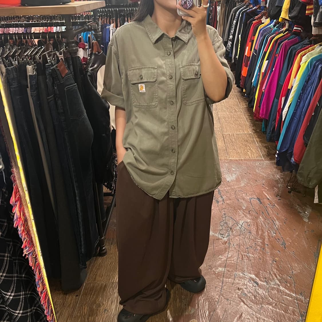 [HI]칼하트 반팔셔츠 연카키 상품이미지4