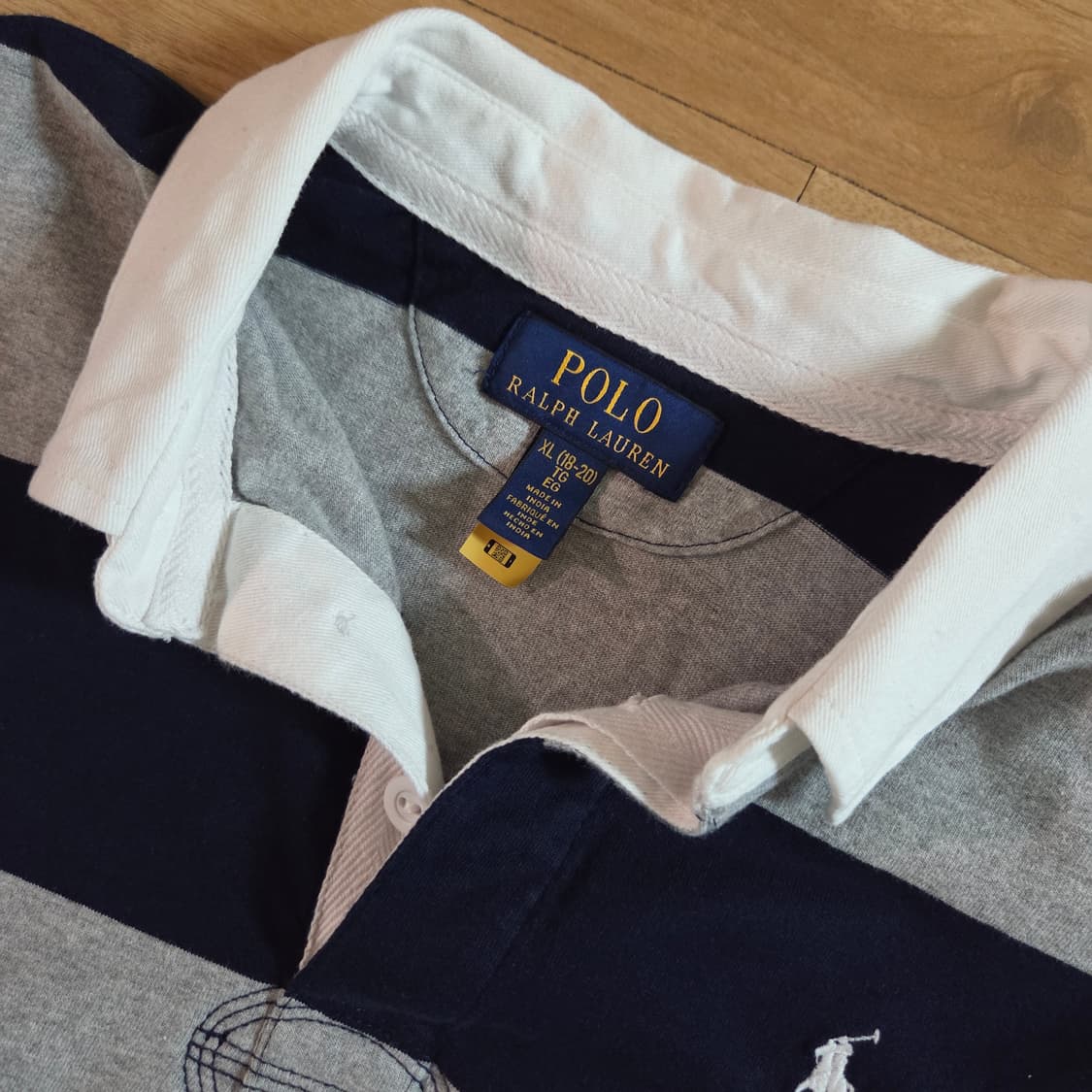 폴로 여성보이즈 럭비 카라티 네이비XL 상품이미지4