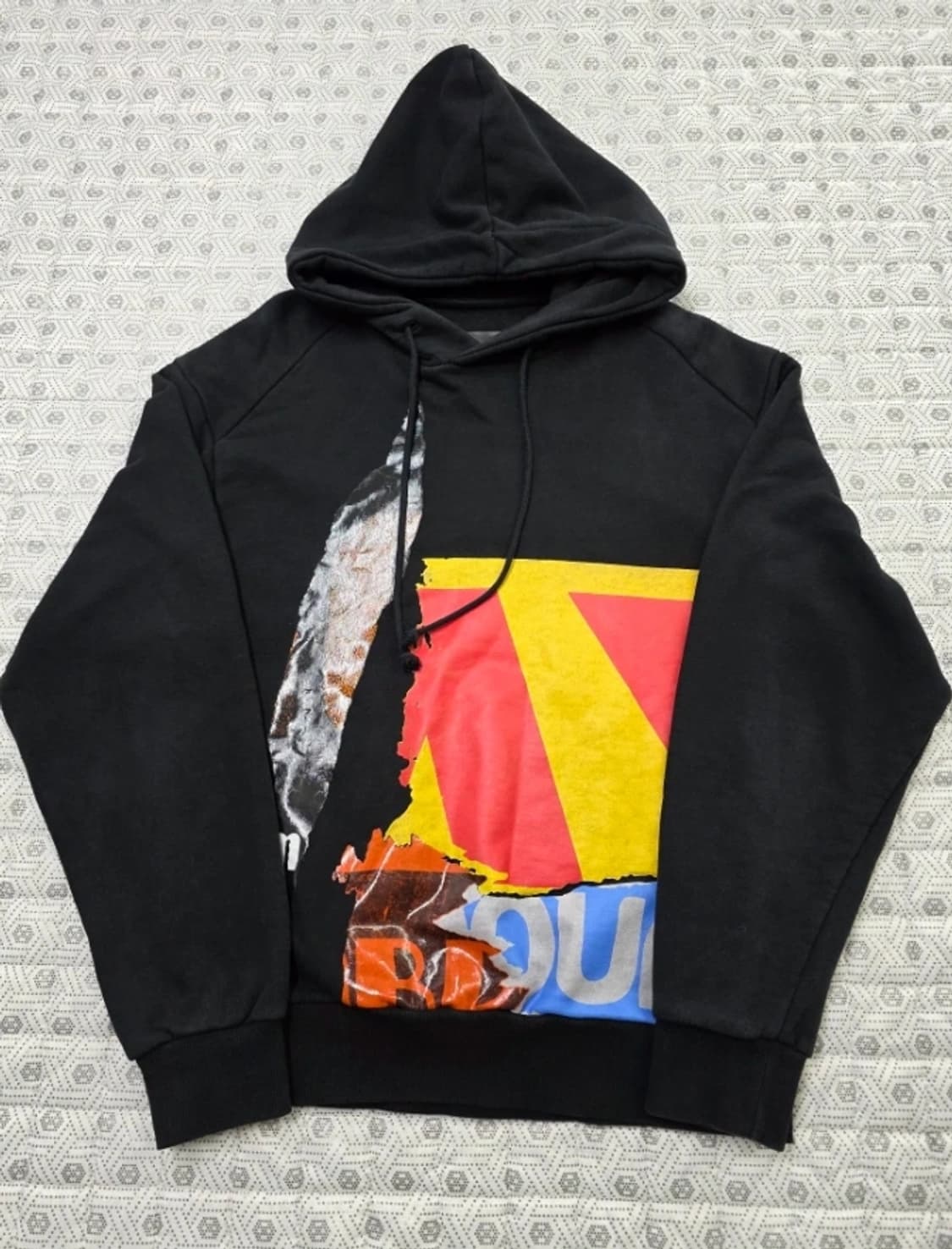 준지 블랙 프린팅 후드티 95 상품이미지1