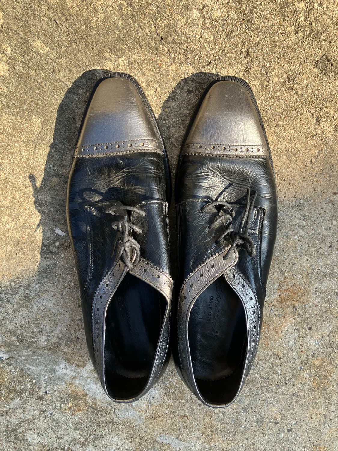 260) Black&Metallic Silver Leather Shoes 상품이미지6