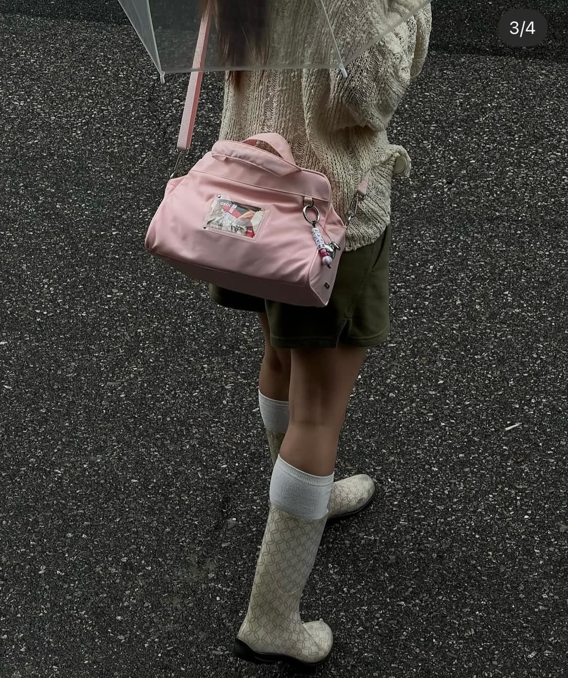 오소이 TOTE BAG [LIGHT PINK] 키링포함 상품이미지3