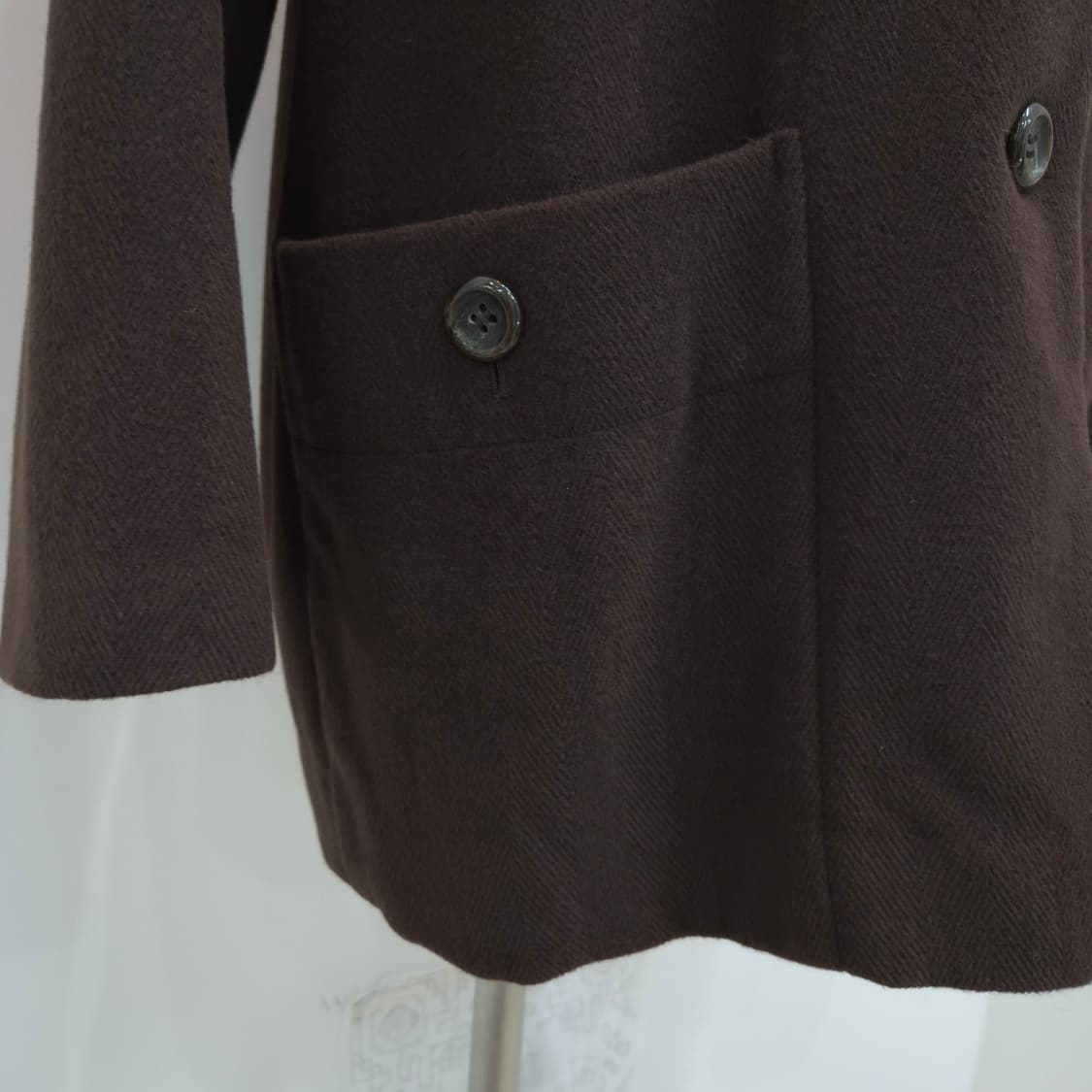 울100% 클래식 브라운 오버핏 코트 상품이미지6