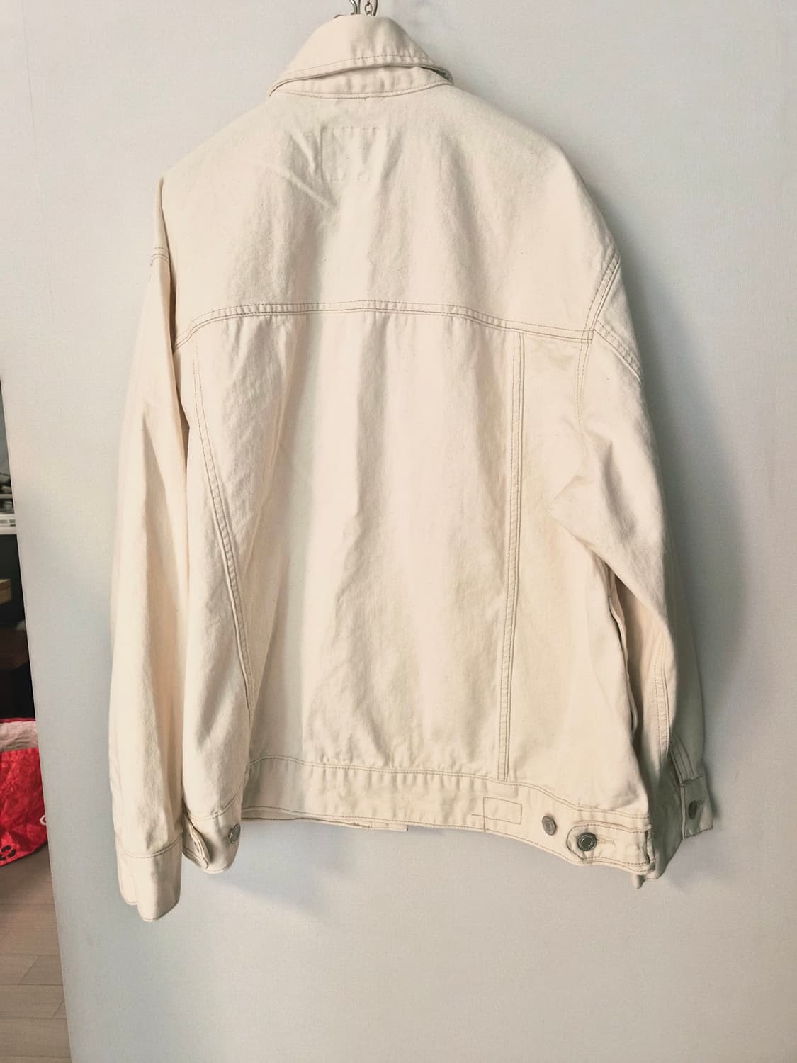 후아유 캘리포니아 코튼 트러커 자켓 (아이보리/XL) 상품이미지5